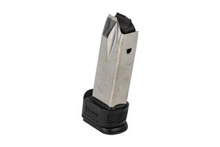The Springfield Armory XD 9mm Magazine holds 16 rounds and features a polymer grip sleeve